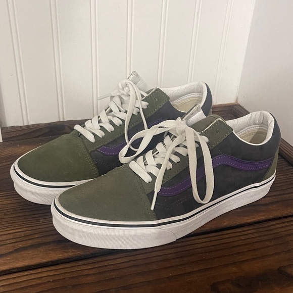 Vans Mens Old Skool OTW Rally Checker Multi Color Canvas Suede Sneakers - Picture 2 of 6